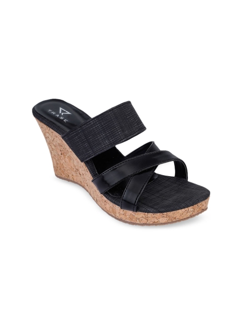 

TRASE Women Black Solid Wedges