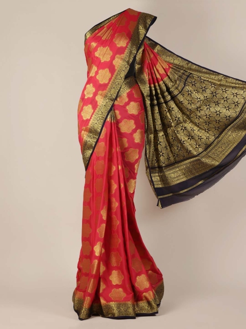 

Pothys Red Woven Design Poly Georgette Saree