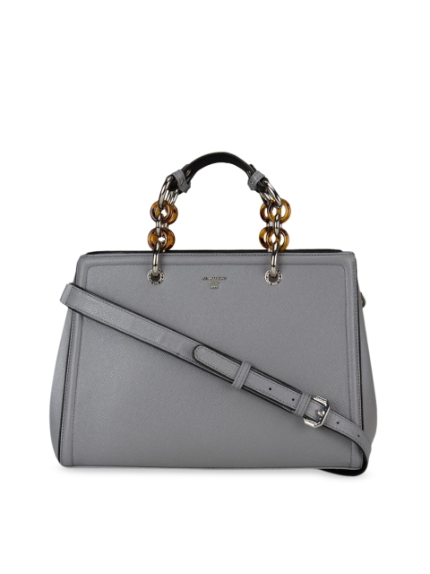 

Da Milano Grey Solid Handheld Bag