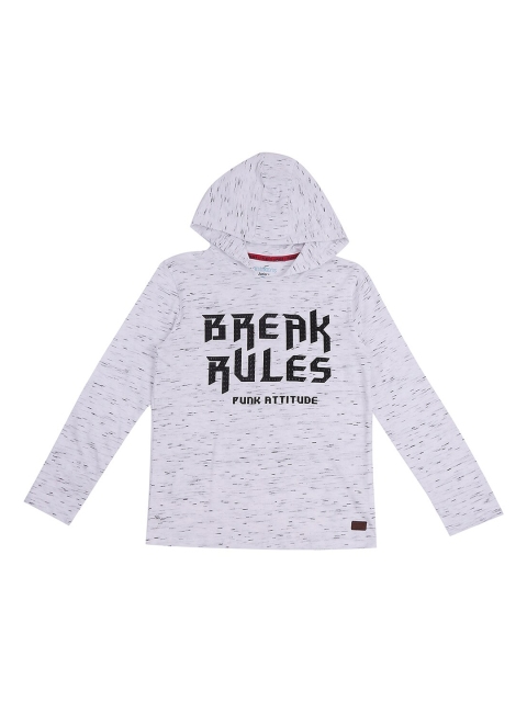 

Pantaloons Junior Boys White Printed Hood T-shirt