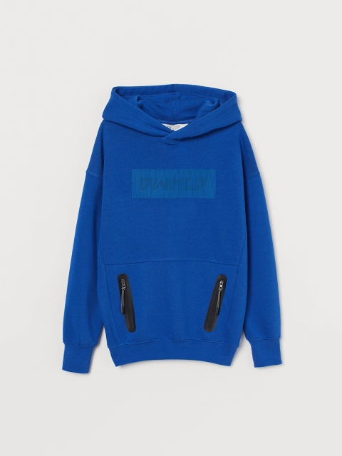 

H&M Boys Blue Printed Hoodie
