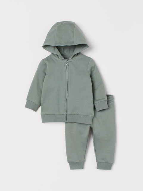 

H&M Infant Kids Green 2-Piece Sweatshirt Set