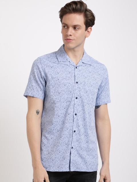

Bene Kleed Men Blue & Black Regular Fit Printed Casual Shirt
