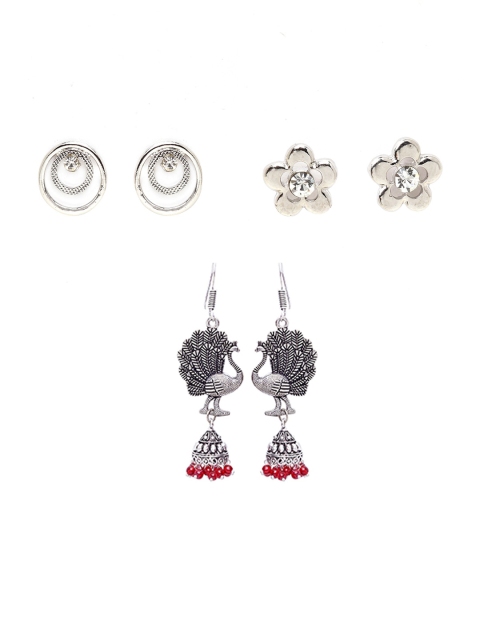 

Stoln Silver Set of 3 Contemporary Drop Earrings