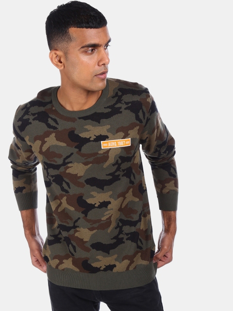 

Aeropostale Men Green Solid