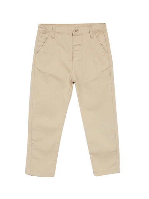 

Aomi Boys Beige Regular Fit Solid Chinos