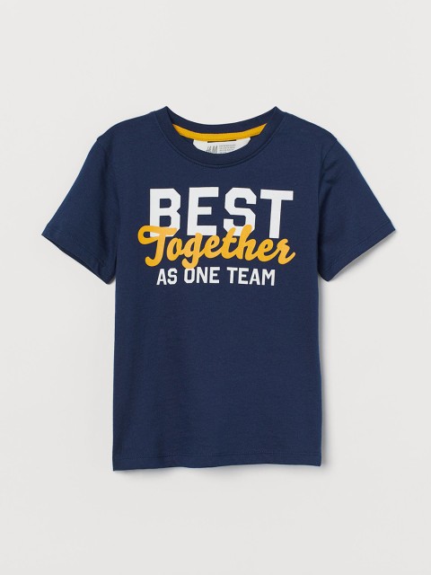 

H&M Boys Blue Printed T-Shirt
