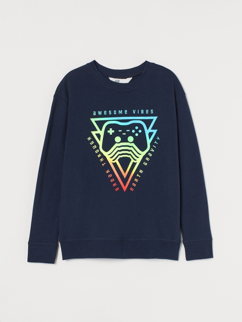 

H&M Boys Blue Printed Sweatshirt