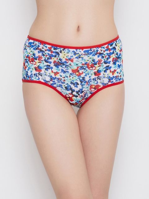 

Clovia Women White & Red Floral Printed Hipster Brief PN3221G193