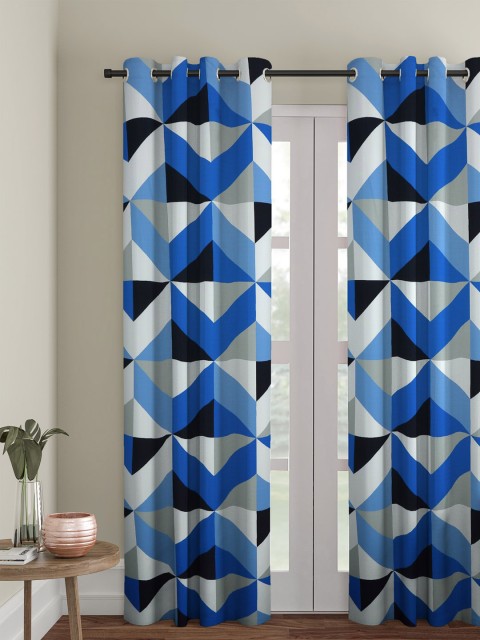 

Cortina Blue & White Single Black Out Curtain