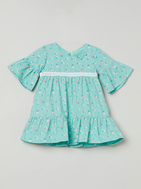 

max Girls Blue Printed A-Line Dress