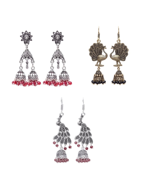 

Stoln Silver Set of 3 Contemporary Drop Earrings