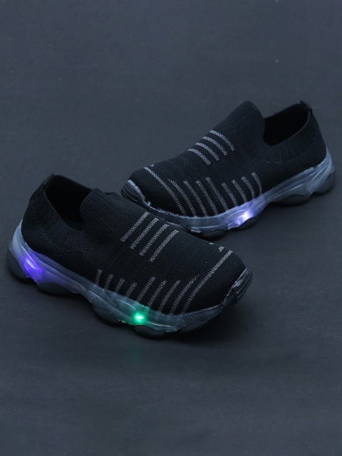

FEETWELL SHOES Boys Black Slip-On Sneakers