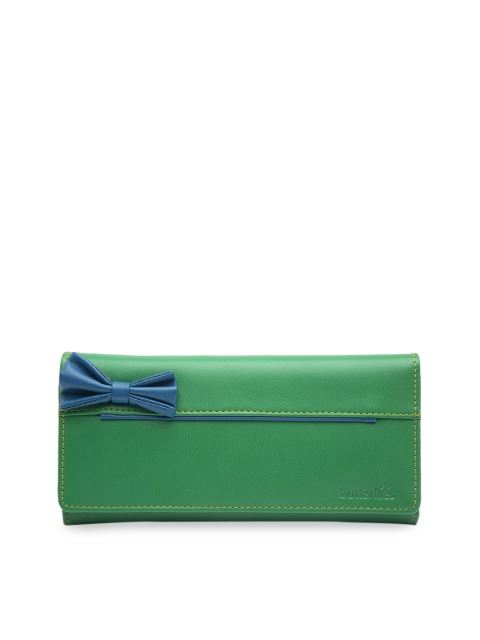 

Butterflies Women Green Solid Envelope Wallet