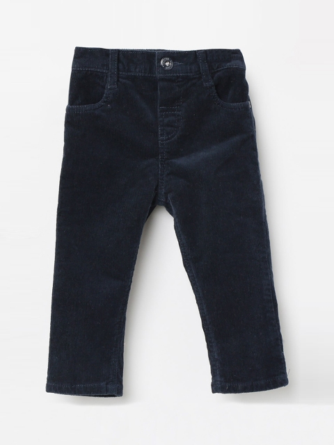 

max Boys Blue Regular Fit Solid Regular Trousers