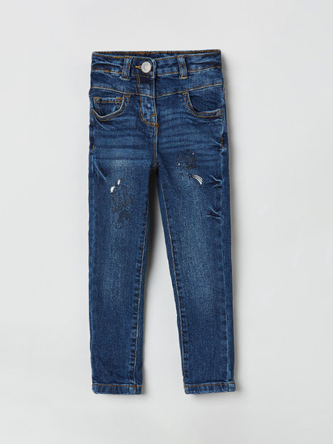 

max Girls Blue Regular Fit Mid-Rise Clean Look Jeans