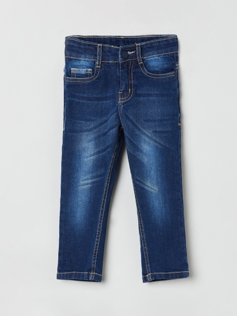 

max Boys Blue Regular Fit Mid-Rise Clean Look Jeans