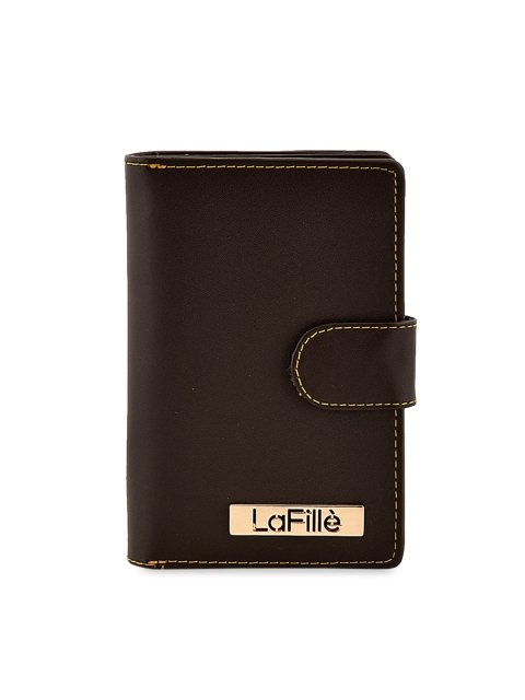 

LaFille Women Brown Solid Two Fold Wallet