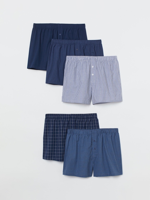 

H&M Men 5-Pack Woven Boxer Shorts, Multi