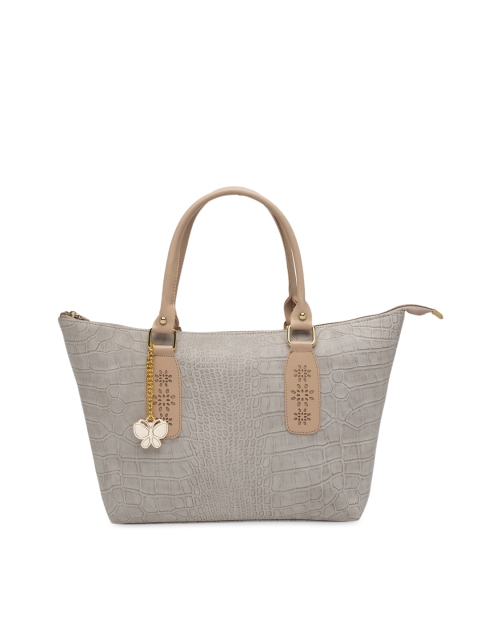 

Butterflies Peach-Coloured Textured Handheld Bag