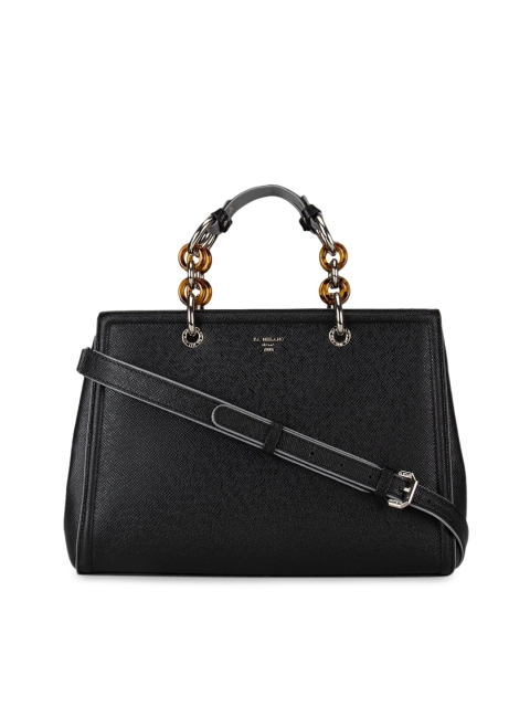 

Da Milano Black Textured Handheld Bag