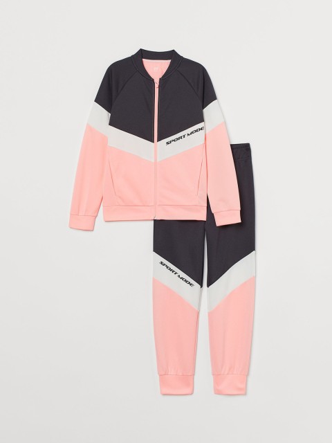

H&M Girls Pink & Black 2-Piece Track Set