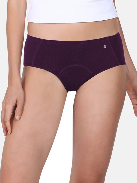 

Enamor Women Maroon Solid Period Briefs EU1HPPP11GRWS