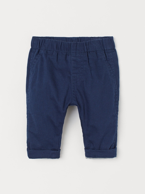 

H&M Boys Navy Blue Lined pull-on trousers