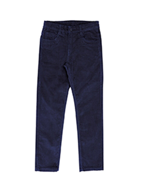 

Pantaloons Junior Boys Navy Blue Regular Fit Solid Regular Trousers