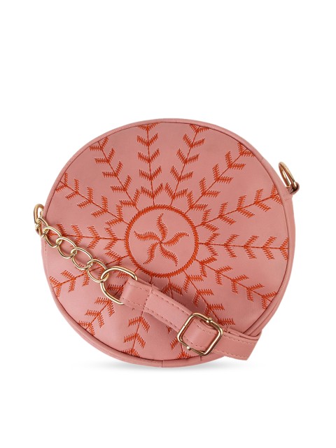 

Vivinkaa Pink Self Design Sling Bag