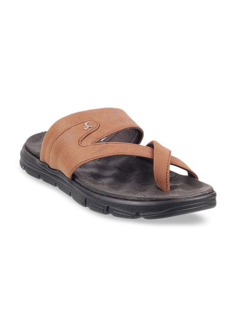 

Mochi Men Brown & Black Comfort Sandals