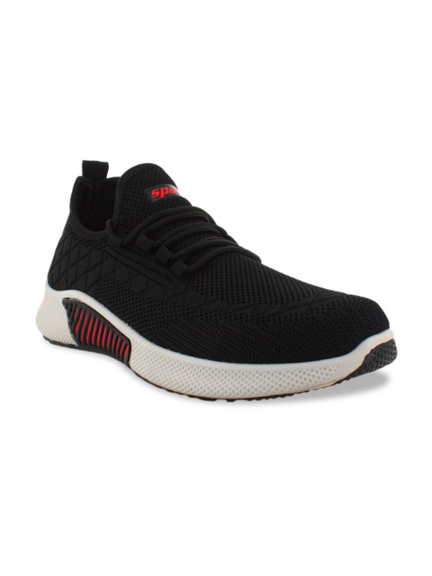 

Sparx Men Black Woven Design Sneakers