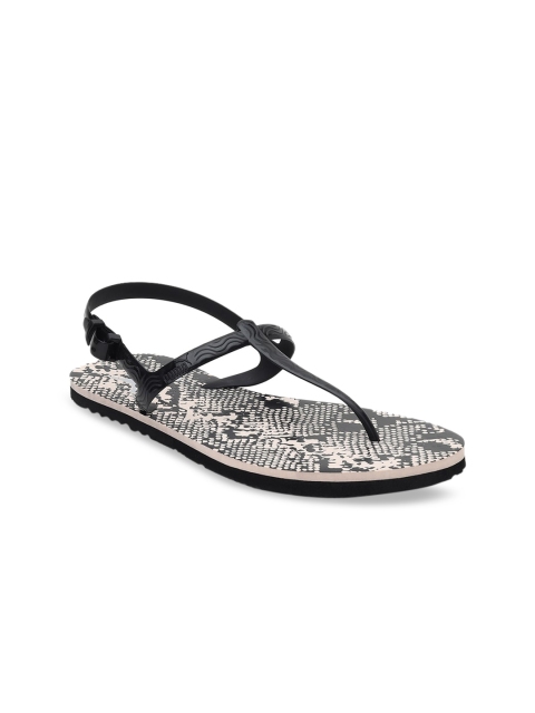

Puma Women Black Textured T-Strap Flats