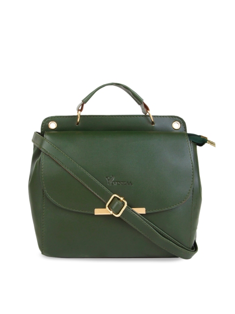 

Vivinkaa Olive Green Solid Handheld Bag