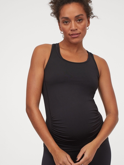 

H&M Women Black Solid MAMA Sports Vest Sustainable Top