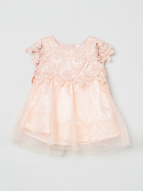 

max Girls Pink Embroidered Fit and Flare Dress