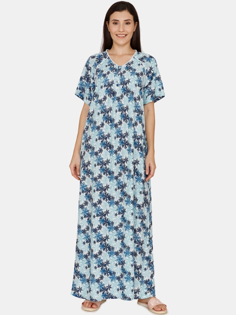 

Zivame Blue Printed Nightdress