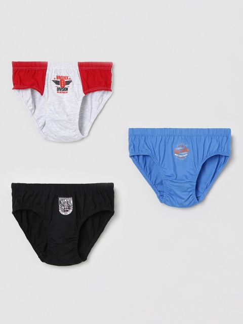

max Boys Pack Of 3 Assorted Basic Briefs NOS19WFIN02
