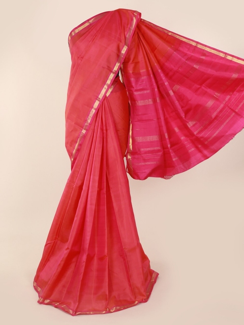 

Pothys Coral Pure Silk Solid Kanjeevaram Saree
