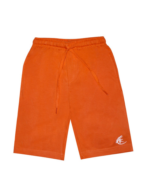 

KiddoPanti Boys Orange Solid Cotton Sports Shorts