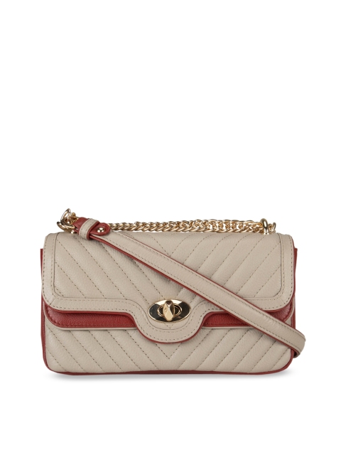 

Da Milano Beige Textured Sling Bag