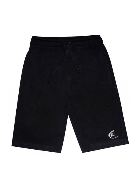 

KiddoPanti Boys Black Solid Regular Fit Regular Shorts