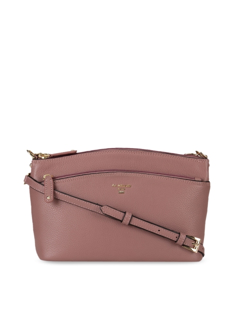 

Da Milano Pink Textured Sling Bag