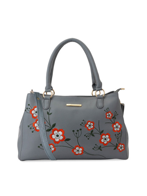 

Lapis O Lupo Grey Self Design Shoulder Bag