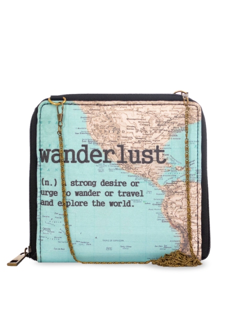 

BandBox Blue Printed Sling Bag