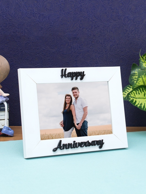 

Wishtank White Personalized Happy Anniversary Table Photo Frame
