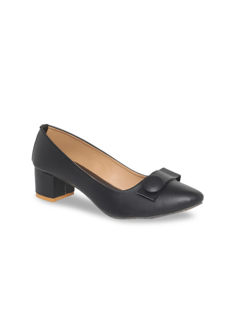 

Padvesh Women Black Solid Pumps