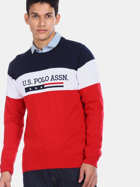 

U.S. Polo Assn. Men Blue Colourblocked