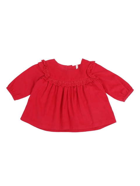 

Pantaloons Baby Girls Coral Solid A-Line Top