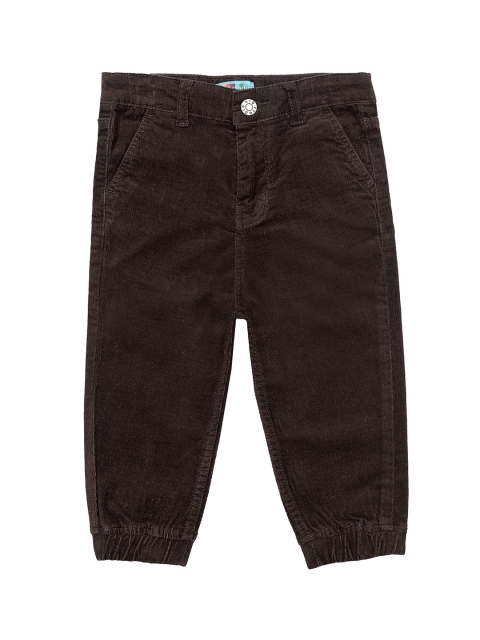 

Kid Studio Boys Coffee Brown Regular Fit Solid Joggers